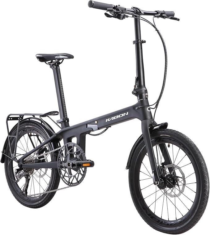 KABON Folding Bike for Adults, Carbon Fiber Mini Compact Folding Bike for Women Commuters City Foldable Bicycle 20inch Wheel