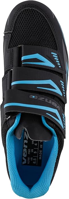 Venzo Bike Bicycle Women's Ladies Cycling Riding Shoes - Compatible with Peloton, Look Delta & for Shimano SPD-SL - Perfect for Road Racing Indoor Exercise Bikes 43 Black