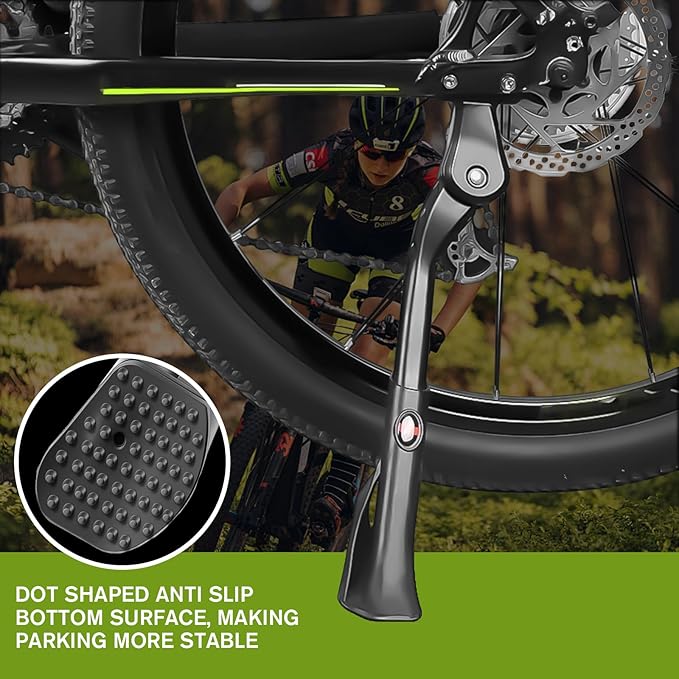 Pacify Bike Kickstand Adjustable 24"-29", Heavy Duty Aluminum Alloy Bicycle Kickstand, Bike Kick Stands for Adult Bikes, Mountain Bike, Ebike, Road Bike, Kids Bike