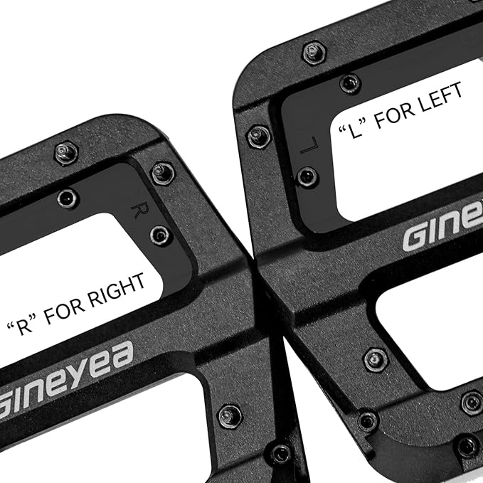 Bike Pedals, Universal Fit 9/16" Non-Slip Lightweight Nylon Fiber Bicycle Pedals Wide Flat Platform for Road Mountain BMX MTB Bike