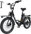 isinwheel U7 E Bike for Adults Electric Bike with Dual Cargo Rack, 48V 1000W Peak Ebikes for Adults, 7 Speed Gear, 20mph Step Thru Cruiser Electric Bicycles, 20" × 3“ Fat Tire Ebike