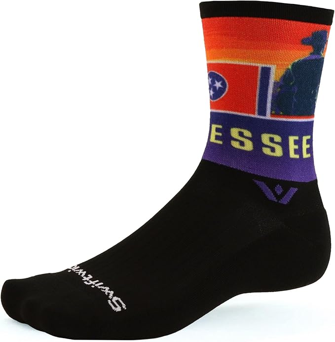 Swiftwick VISION IMPRESSION Crew, National Parks/States Edition, Running, Hiking and Cycling Socks