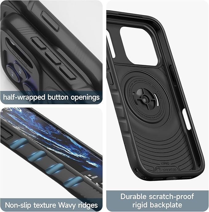 Bike Phone Case for iPhone 17 Pro – Shockproof & Slim with Built-in Lock, Compatible with Garmin-Style Mounts, Quick-Release for Road & MTB Cycling