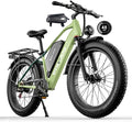 E Bikes for Adults Electric,51 MPH/48 MPH Fast Ebike Peak 5000W/3000W 32AH 52V 130 Miles Max, Dual Motor Electric Bike Fat Tire E Bike for Men, 26" Electric Bicycle for Snow Off-Road, Hydraulic Brakes