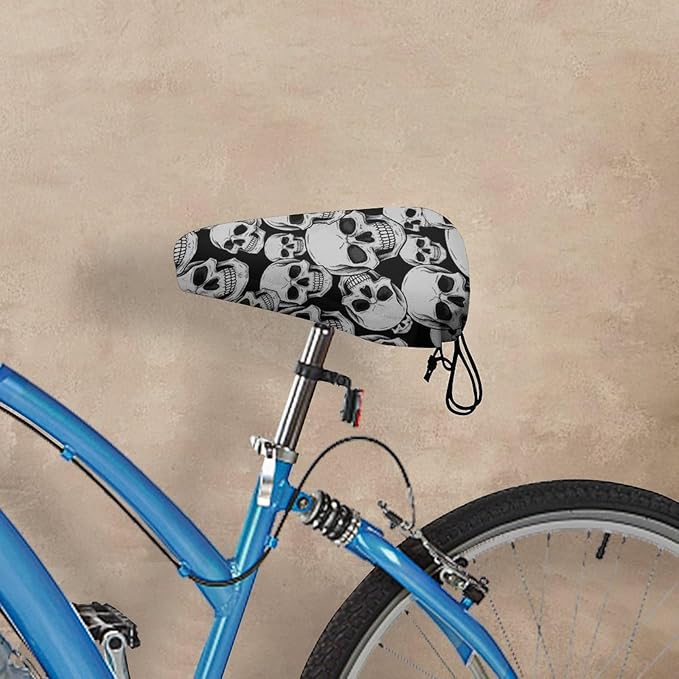 Adjustable Exercise Bike Seat Cover, Soft Cushion Indoor Outdoor Dust Resistant Protection