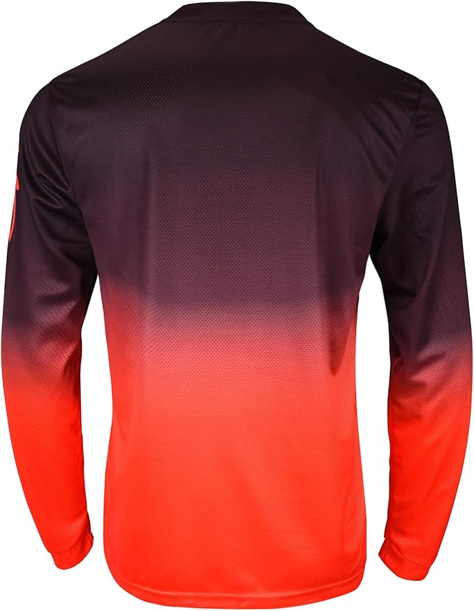 Men's Mountain Bike Shirts Long Sleeve MTB Off-Road Motocross Jersey Quick Dry&Moisture-Wicking
