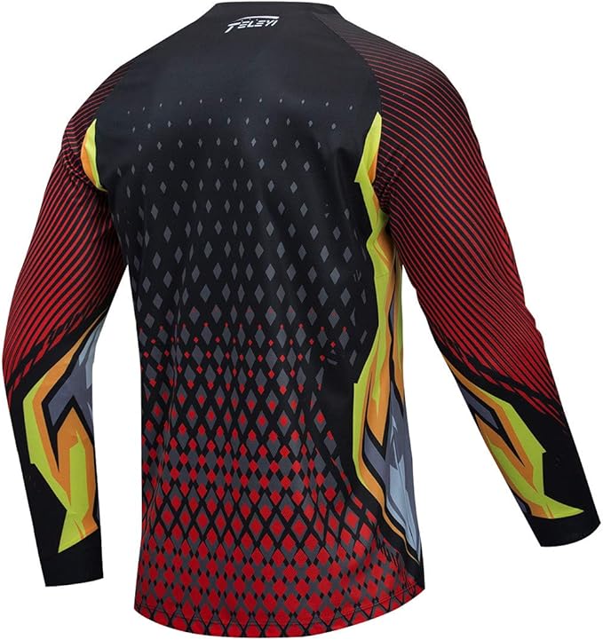 PSPORT Men's Motocross Jersey Long Sleeve Motocross Shirt Men Mountain Dirt Bike Jersey Downhill Riding Racing Clothing Tops