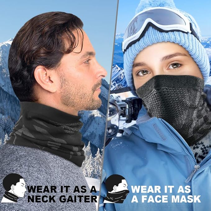 WTACTFUL Winter Neck Warmer Gaiter Windproof Face Mask Balaclava Bandana for Ski Snowboard