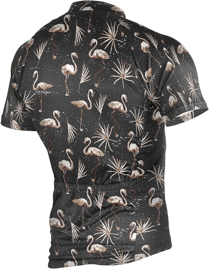 Men's Cycling Bike Jersey Short Sleeve Moisture Wicking, Breathable, Quick Dry Biking Shirt with 3 Rear Pockets