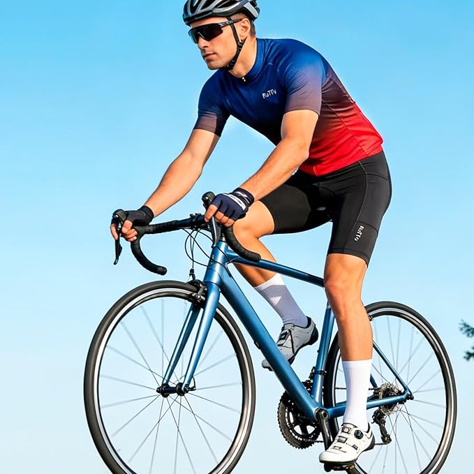 ROTTO Men's Cycling Shorts Padded Bike Shorts with Sponge & Gel Padding for Road & MTB Biking