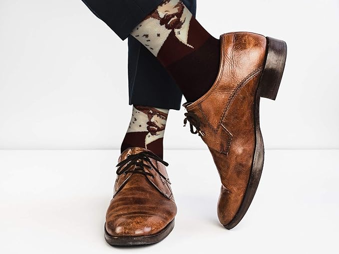 Real Sic Fun Socks for Men and Women - Cozy Cotton Dress Socks with Colorful Designs - Cool, Casual, Wacky Patterned