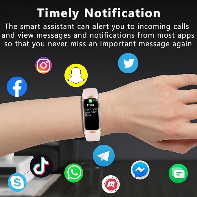 Fitness Tracker with 24/7 Heart Rate Sleep Blood Oxygen Monitor,IP68 Waterproof Smart Watch,1.10''AMOLED Touch Color Screen,Step Counter Health Activity Trackers for Women Men (Pink)