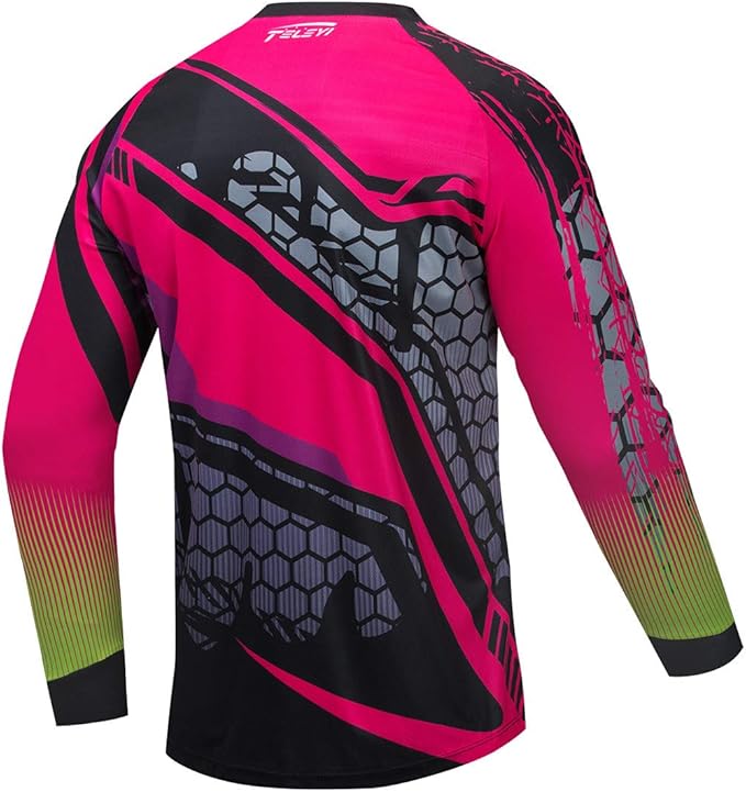 PSPORT Men's Motocross Jersey Long Sleeve Motocross Shirt Men Mountain Dirt Bike Jersey Downhill Riding Racing Clothing Tops
