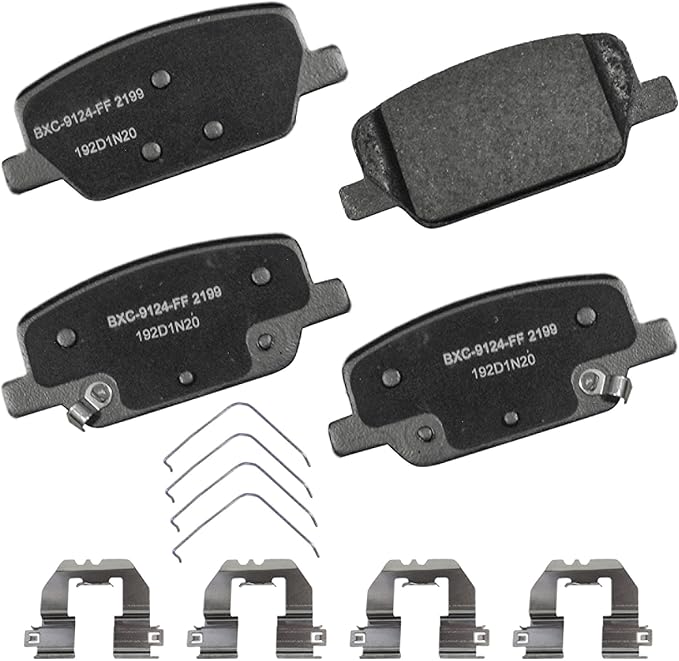 Bendix Premium SBC2199 Ceramic Rear Brake Pads for Hyundai Palisade 2024-2020, Santa Fe 2020-2019, Kia Telluride 2023-2020