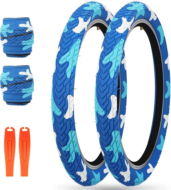 ZUKKA 20 x 2.35 Bike Tire 1/2 Pack 20 inch x 2.35 BMX Bike Tire Folding Replacement Tire for MTB Mountain Bike, BMX Bicycle Commuter Bike