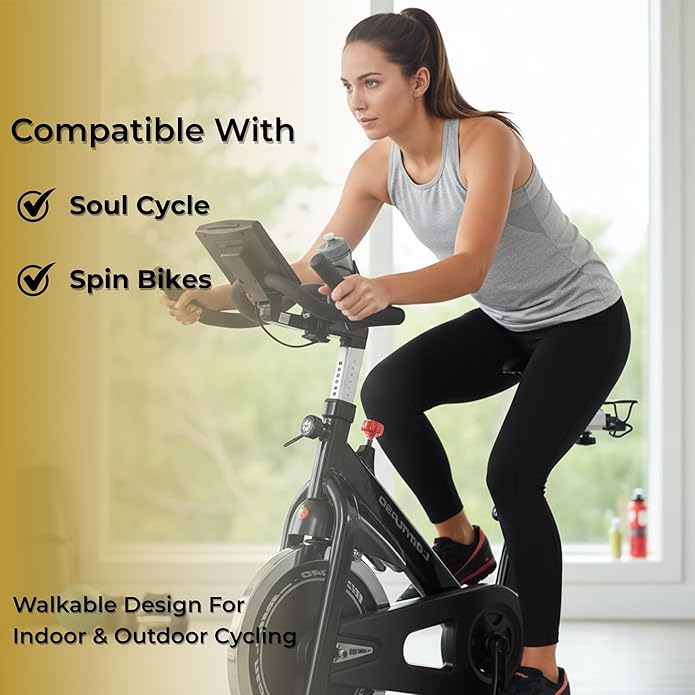 Tommaso Women's Cycling Shoes with Pre-Installed SPD Cleats — Easy to Walk-in Ventilated SPD Cycling Shoes for Women's Spin Classes and Indoor Bikes — Comfortable on Foot and Toebox.