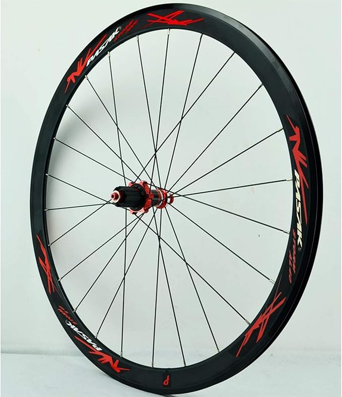 Carbon Fiber 700C Road Bikes Wheelset 40mm Aluminum Rim Front + Rear Wheel C/V Brake Quick Release 7 8 9 1011 Speed Matte