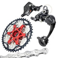 VG Sports 8 Speed MTB Groupset Bike Chain 11-42T Cassette 1x8 Speed Rear Derailleur& Shifter (8S 11-42T Set)