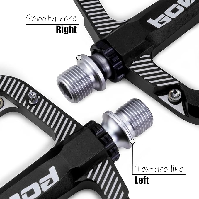 Bike Pedals Mountain Bike Adult, Light MTB Flat Pedals Grippy w 20pcs Non-Slip Studs, Glass Fiber Nylon Composite Platform Pedals w Cr-Mo Axel, 9/16" BMX Road Cruiser Gravel Bicycle Pedals