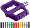 Mountain Bike Pedals Flat - MTB Pedals Flat, Bicycle Pedals for BMX/MTN/Road/Gravel/EBike, BMX Pedals, Platform Pedals, Adults & Kids Bike Replacement Upgrades Parts 9/16