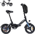 Bodywel Electric Bike for Adults, 14" Mini Foldable Ebike, 750W Peak Motor, 36V 10Ah Battery, 20 MPH, 18-25 Miles Range, City Commuter