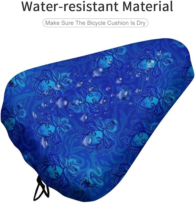 Adjustable Exercise Bike Seat Cover, Soft Cushion Indoor Outdoor Dust Resistant Protection