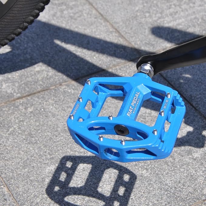 UPANBIKE Magnesium Alloy Bike Pedals 9/16'' Spindle Bearing High-Strength Non-Slip Large Flat Platform for Mountain Bike Road Bicycle
