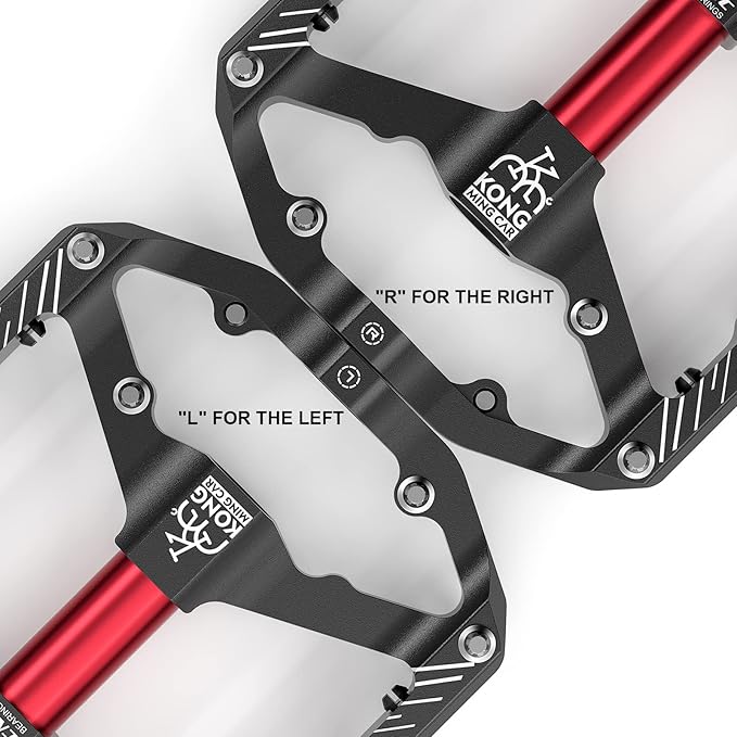 Mountain Bike Pedals with 3 Seal Bearing - 9/16" MTB Pedals Platform Lightweight - Non-Slip Bicycle Pedals for BMX MTB