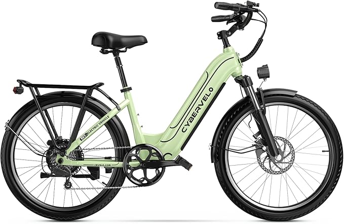 Aelith 26" Electric Bike for Adults – Powerful 1000W Motor, 48V Removable Battery, 7-Speed, Front Suspension & LCD Display – Commuter and Mountain EBike for Women