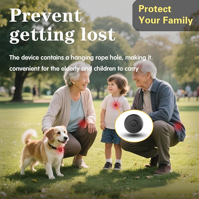 Mini GPS Tracker for Vehicles – Car Tracker Device Hidden with Magnetic Silicone Case, iOS Compatible Portable Personal Anti-Theft GPS Tracker for Car, Bike, or Kids, No Monthly Fee