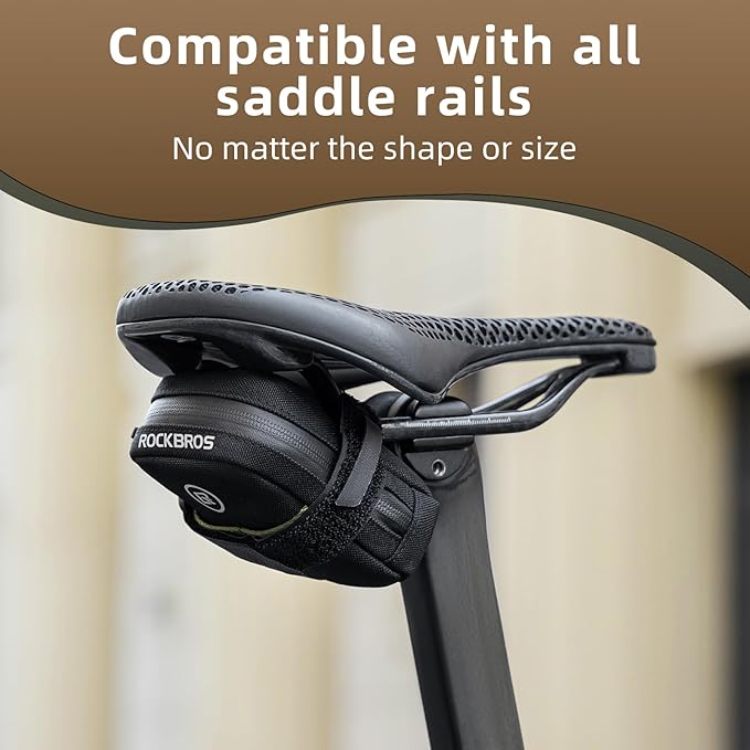 ROCKBROS Small Bike Saddle Bag - Lightweight and Portable Under Seat Bag for Road Bikes