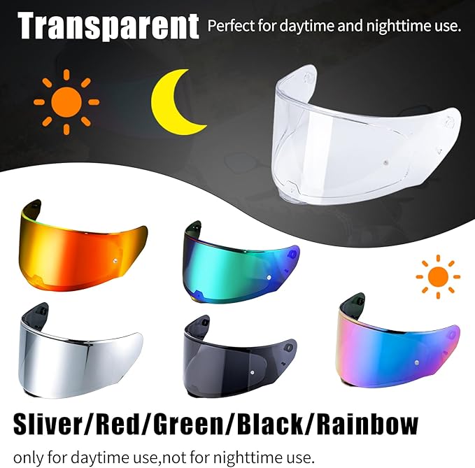 Helmet Visors Face Shield Replacement,For Assault/Rapid/Stream Helmet Visor Accessories (Chrome Green)