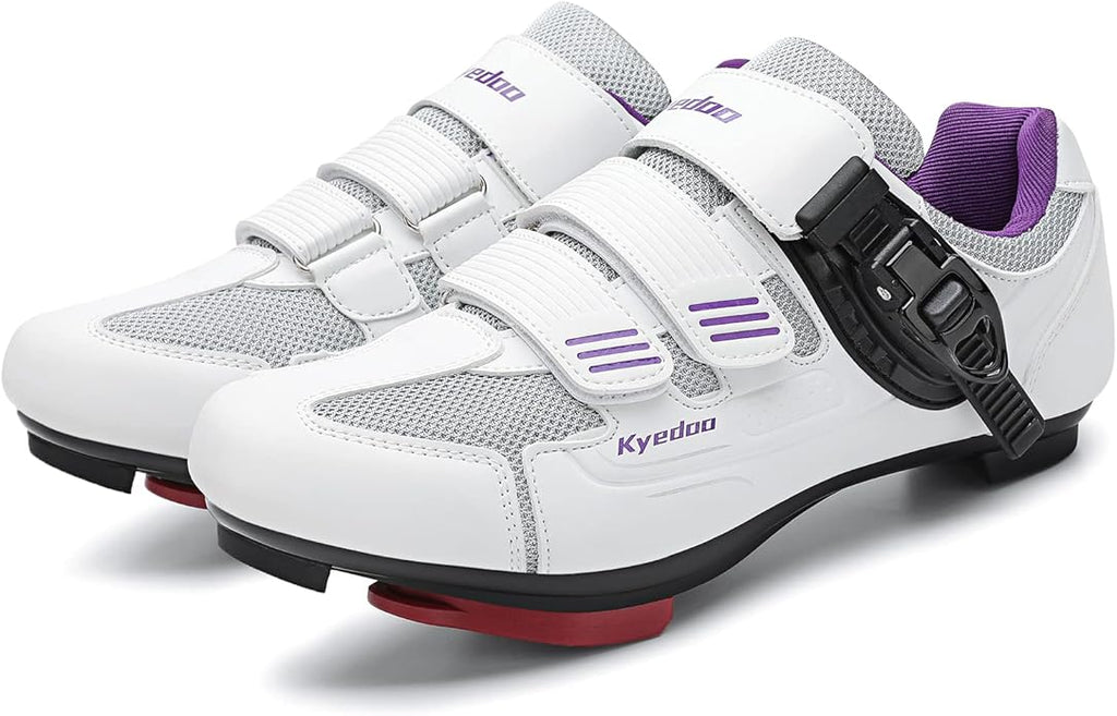 Womens Cycling Shoes Compatible with Peloton Bike Clip in Ladies Indoor Cycling Road Bike Riding Biking Shoes, Pre-Installed Delta Cleats