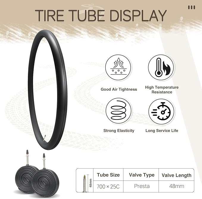 MEGHNA Bike Tire 700C Road Bike Foldable 700 x 25/28C Tire for Road Racing Anti Slip 25/28-622mm Replacement Tire for Fixed Gear Hybrid Bike Commuter Bike
