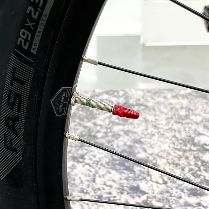 Aluminum Presta Valve Stem Caps – Red Tire Air Dust Covers for Bike (4 Pack) – Fit French Valves on Road, MTB, Hybrid, Racing, Fitness, Folding & Fat Bikes