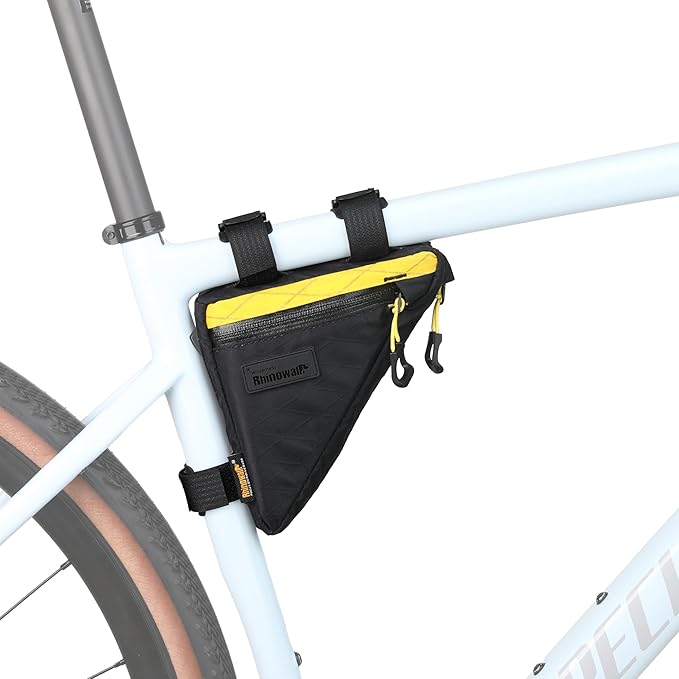 Rhinowalk Bicycle Front Frame Bag Waterproof Bicycle Bag 0.9L Cycling Accessories Nylon Pack Pouch for MTB Road Bike Cycling Commuting and Outdoor Adventures