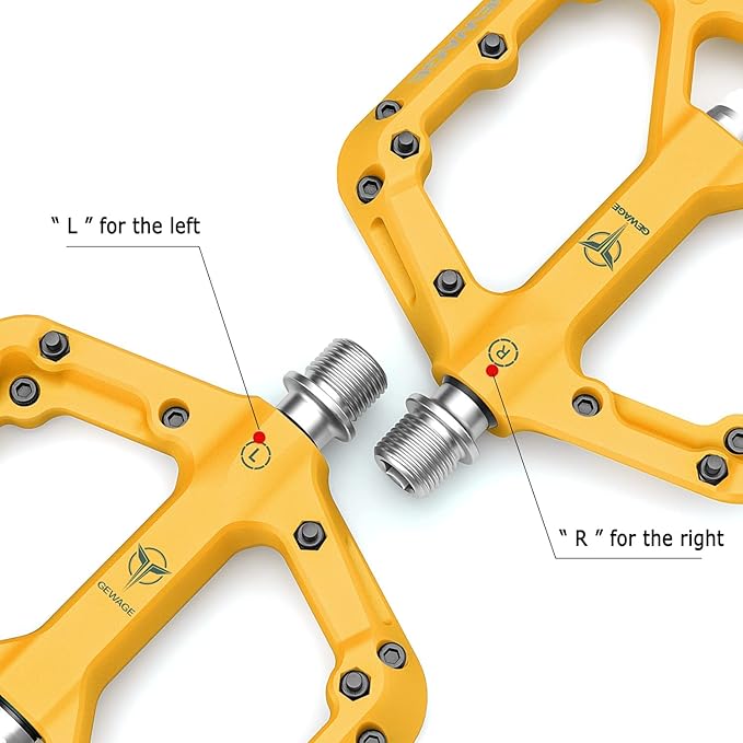 Mountain Bike Pedals - 9/16" Nylon Fiber Bicycle Flat Pedals -Bicycle Platform Pedals for Road Mountain BMX MTB Bike