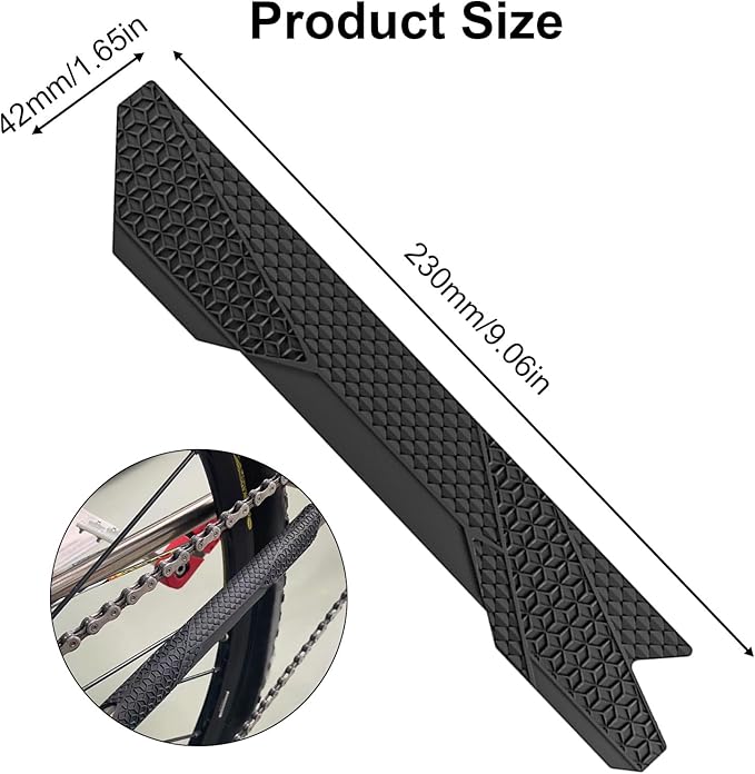 Eagles Mountain Bike Chainstay Protector, MTB Silicone Chain Stay Frame Guard, Road Bicycle Chain Pad for Most Bicycle Protect Your Bike Frame from Scratch by Chain (1 PCS, E212)
