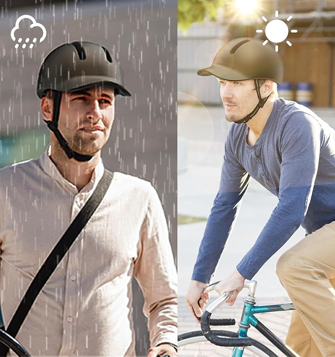 Shinmax Adult Bike Helmet for Men & Women - Lightweight Adjustable Baseball Cap Style Cycling Helmet with Reflective Strip, Perfect for Urban Commuter & Road Biking