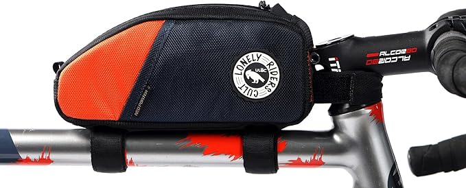 ULAC NOMADPAK: TREKKING Top Tube Bag (Navy-Orange, 1.2L)