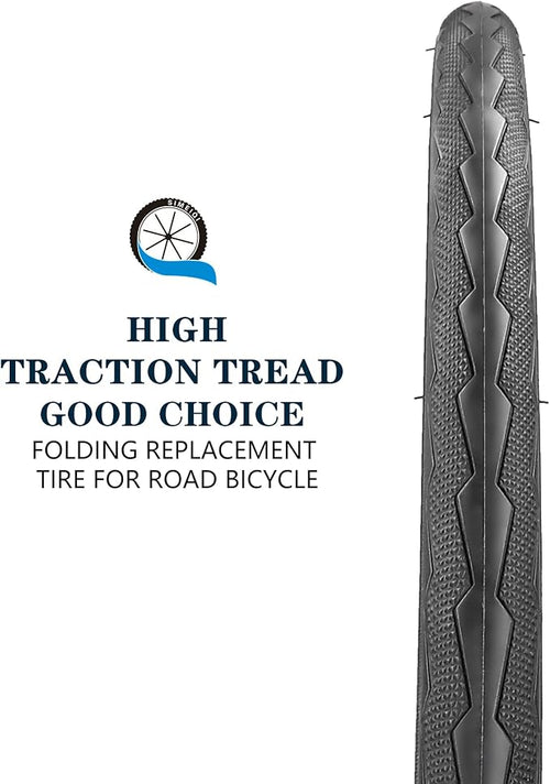 1 or 2 Pack 700X23C/25C/28C/35C Road Bike Tires with or Without 2 Inner Tubes Presta Valve and 2 levers for City Commuter Road Pavement Garden Trail Bike Tires