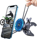 EWA Universal Magnetic Bike Phone Holder - 360° Rotating Motorcycle Handlebar Mount, Secure Grip with Silicone Bands, MagSafe Compatible for Indoor Cycling,Treadmill,Spin Bike,Elliptical