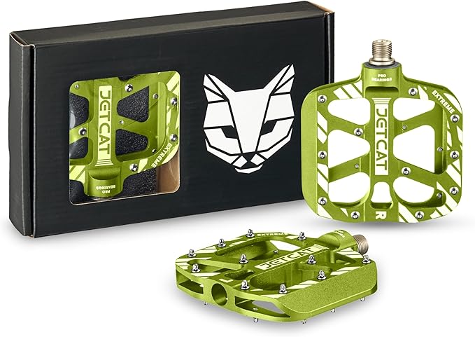 Mountain Bike Pedals Flat - MTB Pedals Flat, Bicycle Pedals, Road Bike Pedals, BMX Pedals, for BMX MTN Road Gravel EBike, Specialized Parts, Adults, Aluminum Metal Stamp 9/16"