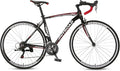 700C Wheel 21/14 Speed Road Bike with Light Weight Aluminum Alloy Frame, Commuter Bicycle with Dual Disc Brakes for Men and Women, Adult Faster Racing Bike, Red/Blue