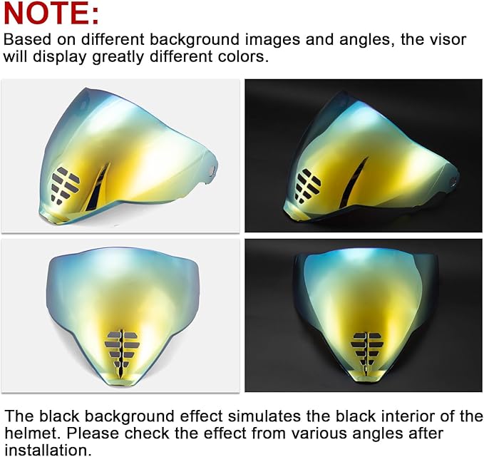 PSLER IC-06 visor- Icon Airflite Face Shield Motorcycle Helmet Visor Accessories Replacement for Icon Airflite IC-06,Deep Gold
