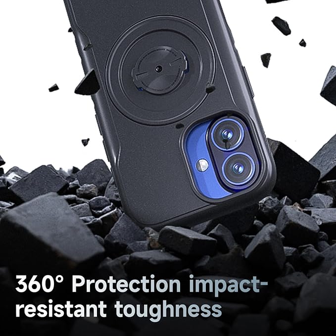 Bike Phone Case for iPhone 17 – Shockproof & Slim with Built-in Lock, Compatible with Garmin-Style Mounts, Quick-Release for Road & MTB Cycling