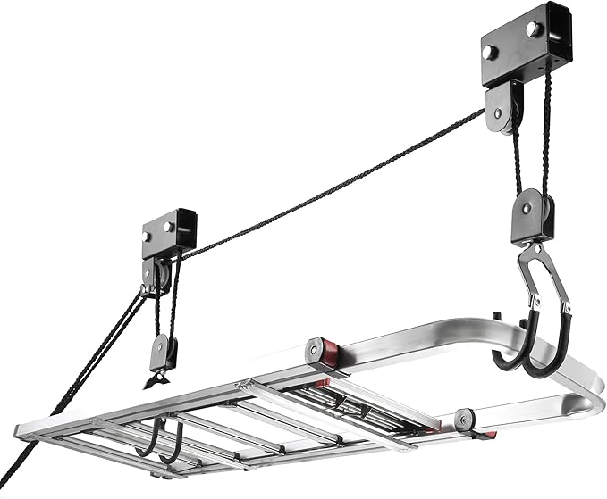 Kayak Hoist - Overhead Garage Storage - Pulley System with 125lb Capacity for Kayak, Canoe, or Bicycle by Bike Lane