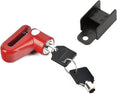 Safety Disc Lock Motorcycle Bike Anti-Theft Wheel Brake Lock Padlock Waterproof Loud for Motorcycle Bike Scooters Mountain Road MTB Cycling Rotor Disc Brake Wheel Lock with Two Keys (Red)