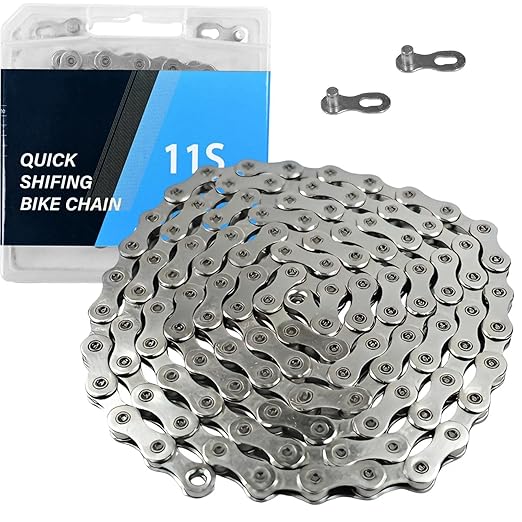 VERKSTAD 11 Speed Bike Chain, Bike Chain 1/2" x 11/128" 118 Links for Road Bike Mountain Bike Racing Cycling