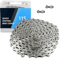 VERKSTAD 11 Speed Bike Chain, Bike Chain 1/2" x 11/128" 118 Links for Road Bike Mountain Bike Racing Cycling